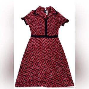 Vintage 70’s Patterned Dress By Arlene Andrew’s